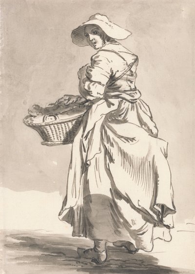 London Cries: Flowers by Paul Sandby